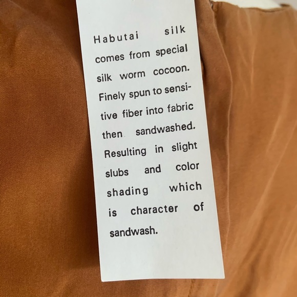 ❌SOLD❌ Vintage 90s 100% Silk Ochre Sheath Deadstock Dress - Picture 5 of 9